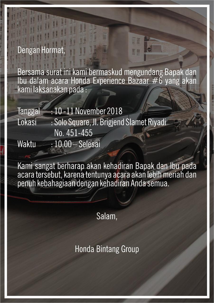 Event Honda Experience Bazaar Ke 6 Di Honda Solo Baru