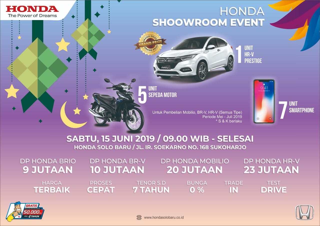 Showroom Event Honda Solo Juni 2019